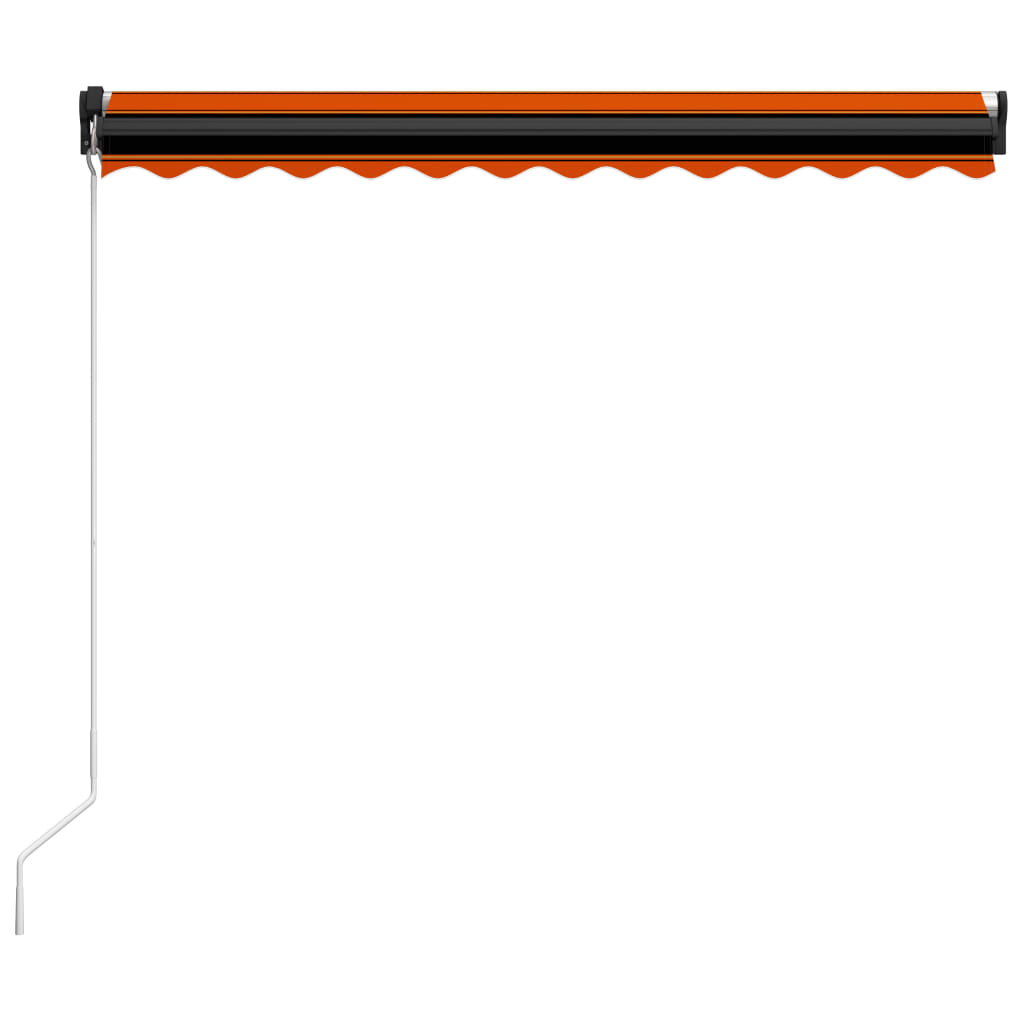 vidaXL Tenda na ručno uvlačenje 350 x 250 cm narančasto-smeđa