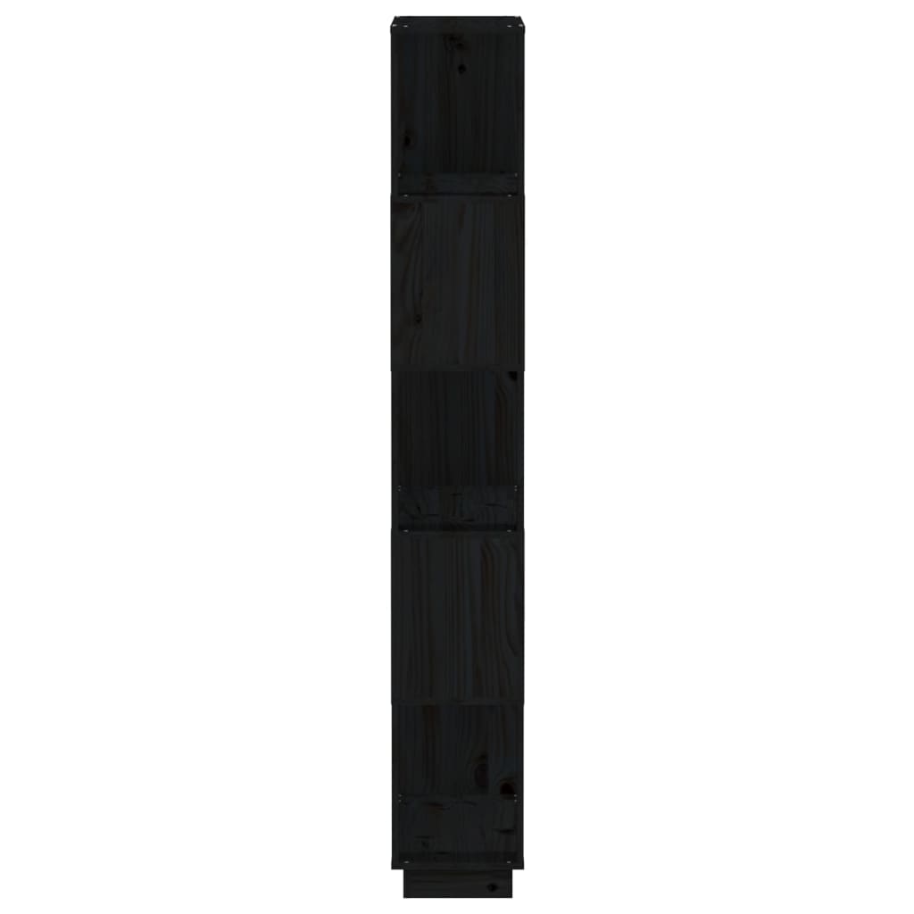 vidaXL Ormarić za knjige / sobna pregrada crni 80x25x163,5 cm borovina
