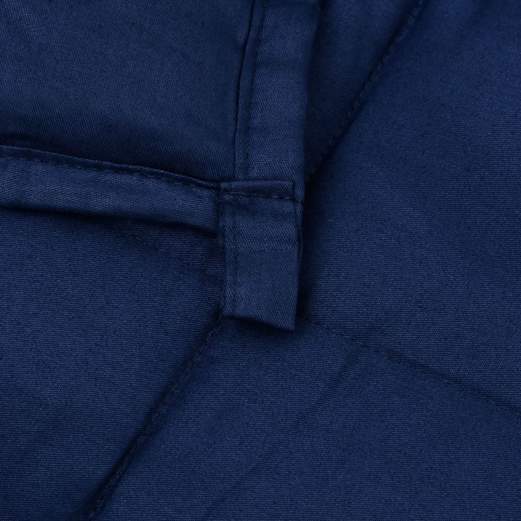 vidaXL Teška deka plava 155x220 cm 7 kg od tkanine