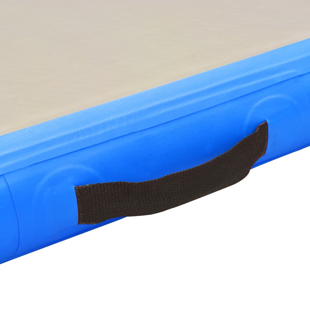 vidaXL Strunjača na napuhavanje s crpkom 400 x 100 x 10 cm PVC plava