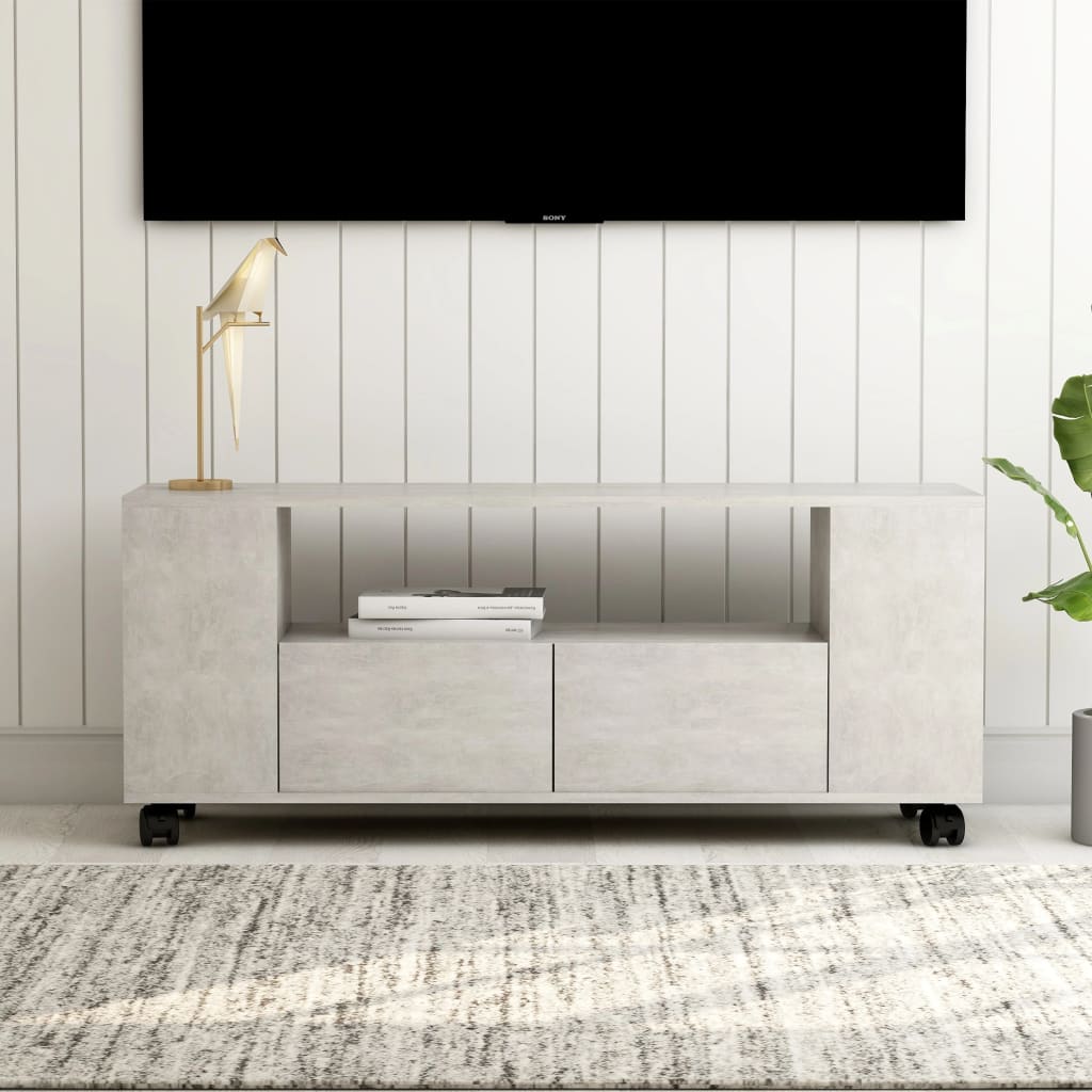 vidaXL TV ormarić boja betona 120x35x48 cm od konstruiranog drva