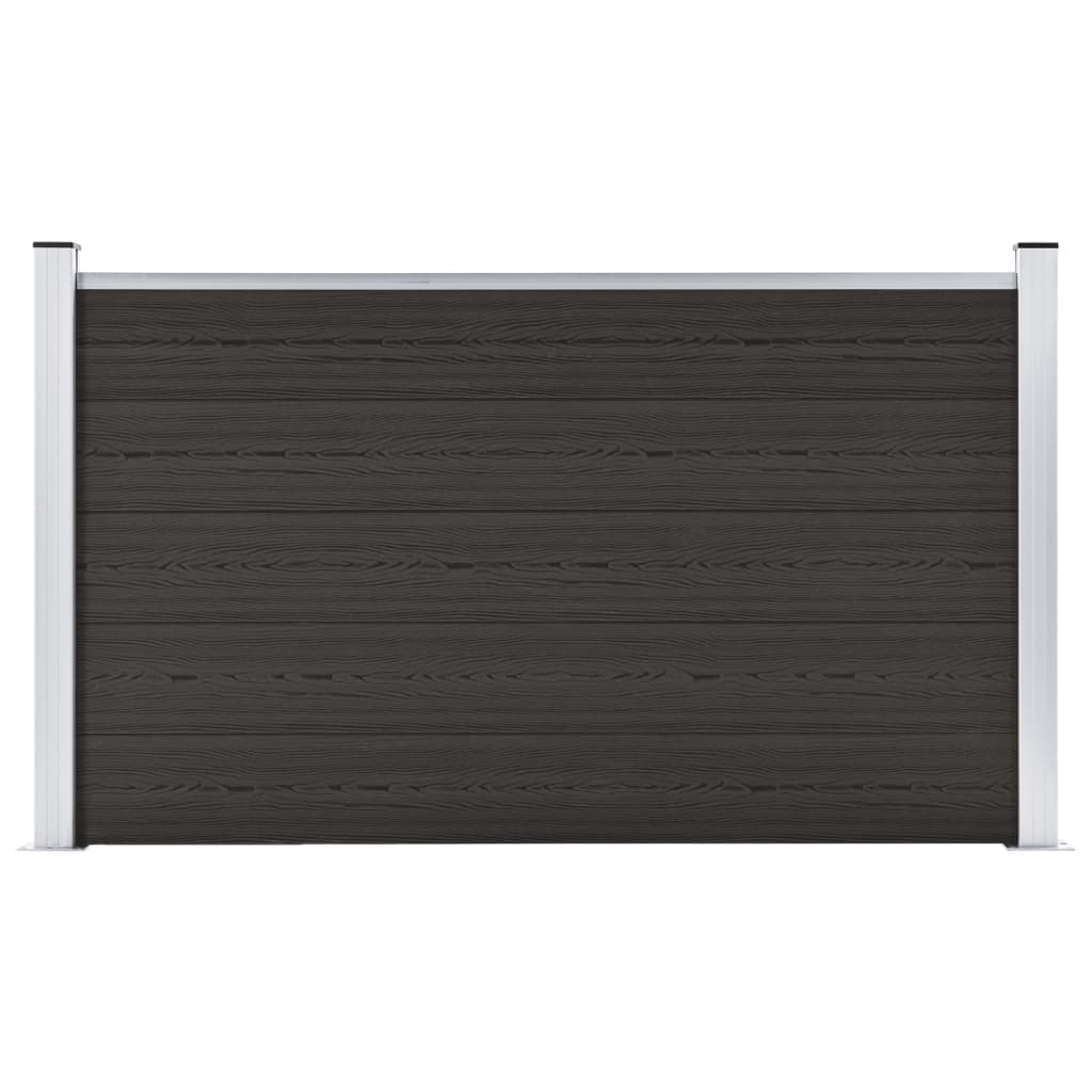 vidaXL Panel za ogradu WPC 180 x 105 cm crni