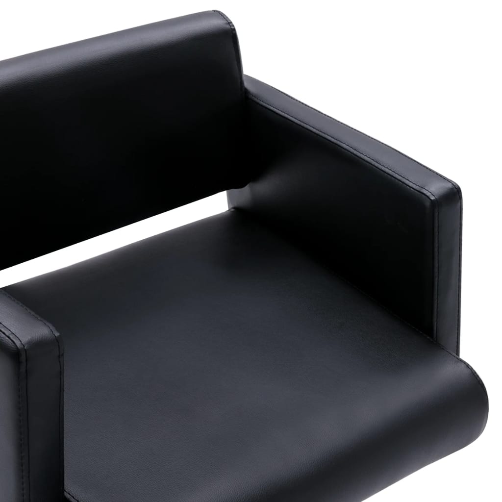 vidaXL Salonska stolica od umjetne kože crna
