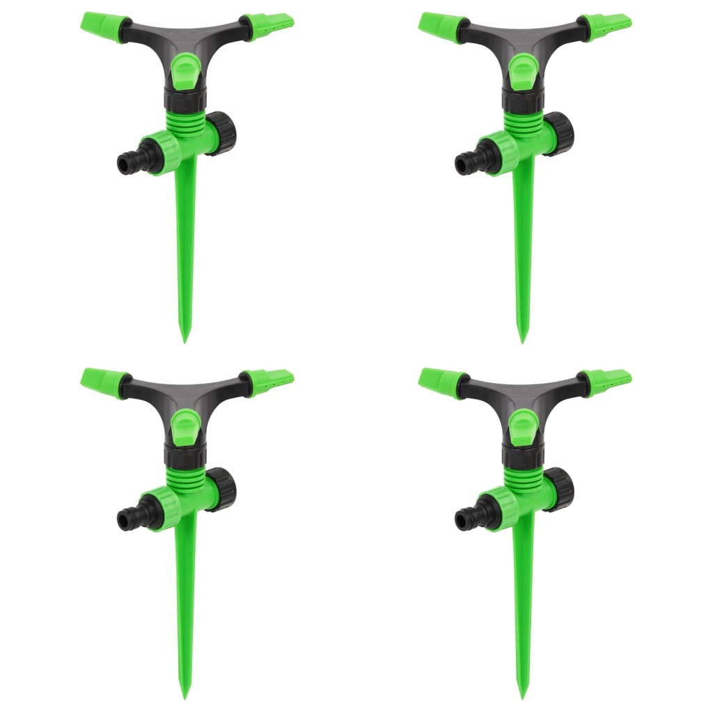 vidaXL Rotirajuće prskalice 4 kom zeleno-crne 16x13,5x25,5 cm ABS i PP