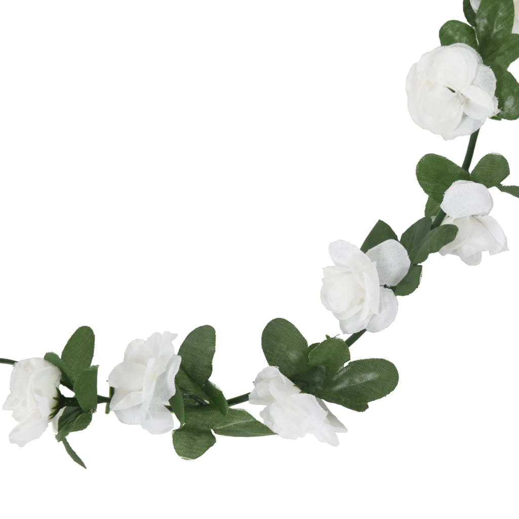 vidaXL Vijenci od umjetnog cvijeća 6 kom boja proljetnih bijela 250 cm