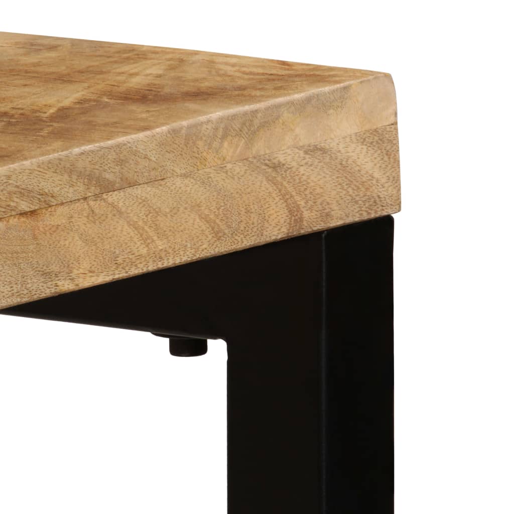vidaXL Konzolni stol 120 x 35 x 76 cm od masivnog drva manga i čelika