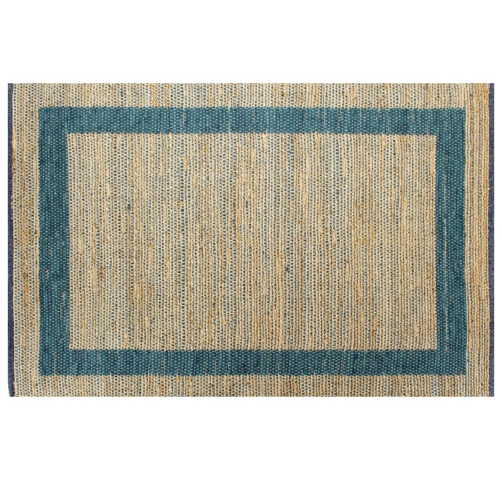 vidaXL Ručno rađeni tepih od jute plavi 80 x 160 cm