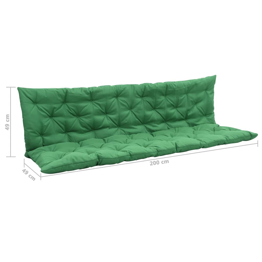 vidaXL Jastuk za ljuljačku zeleni 200 cm od tkanine