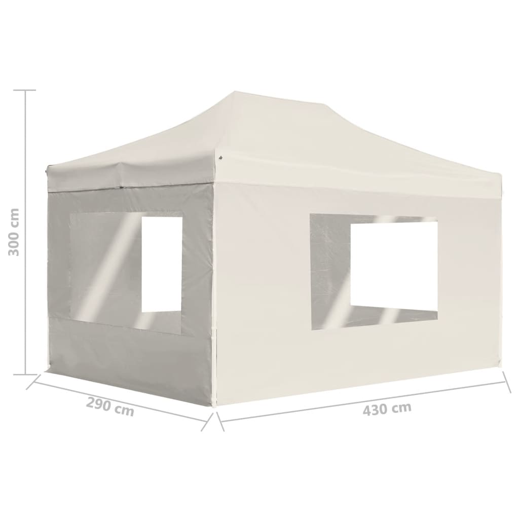 vidaXL Profesionalni sklopivi šator za zabave 4,5 x 3 m krem