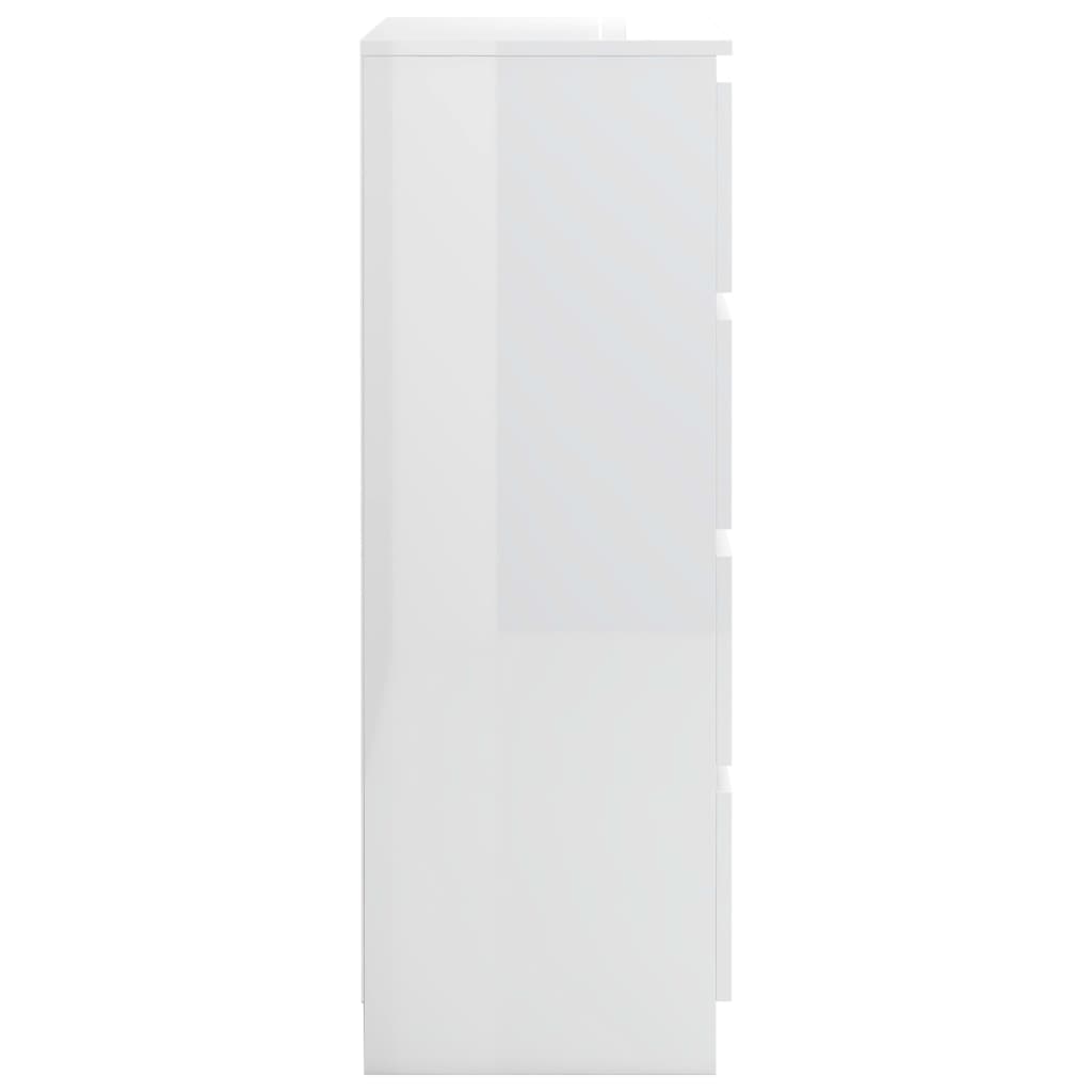 vidaXL Komoda sjajna bijela 60 x 35 x 98,5 cm od konstruiranog drva