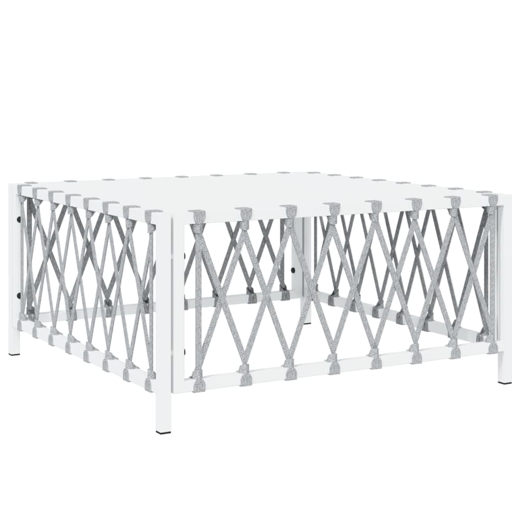 vidaXL Vrtni stol bijeli 70 x 70 x 34 cm od tkane tkanine