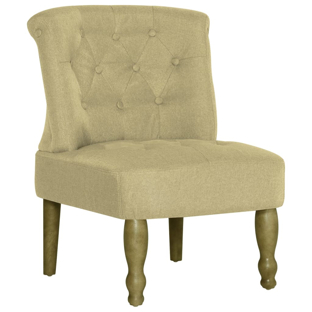 vidaXL Francuska stolica od tkanine zelena