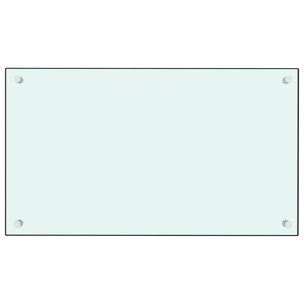 vidaXL Kuhinjska zaštita od prskanja bijela 70 x 40 cm kaljeno staklo