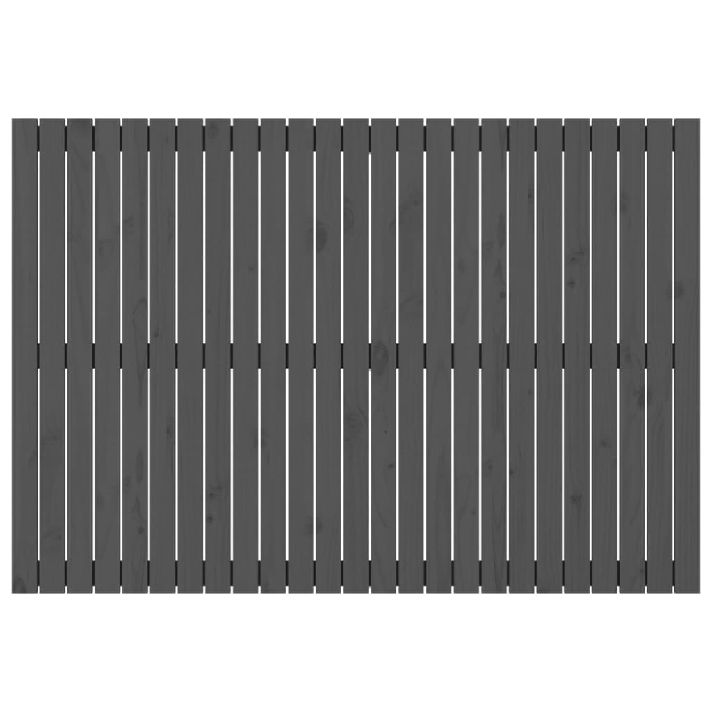 vidaXL Zidno uzglavlje sivo 159,5x3x110 cm od masivne borovine
