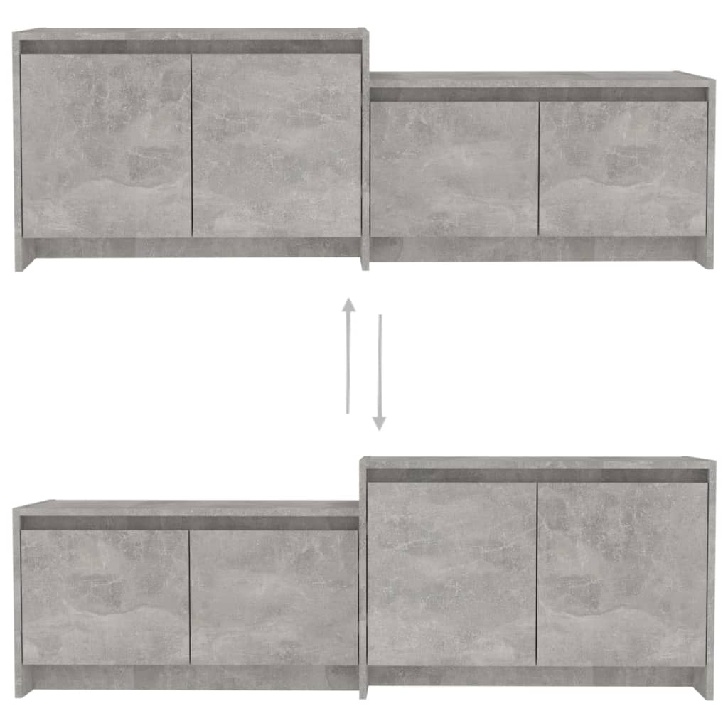 vidaXL TV ormarić siva boja betona 146,5 x 35 x 50 cm od iverice