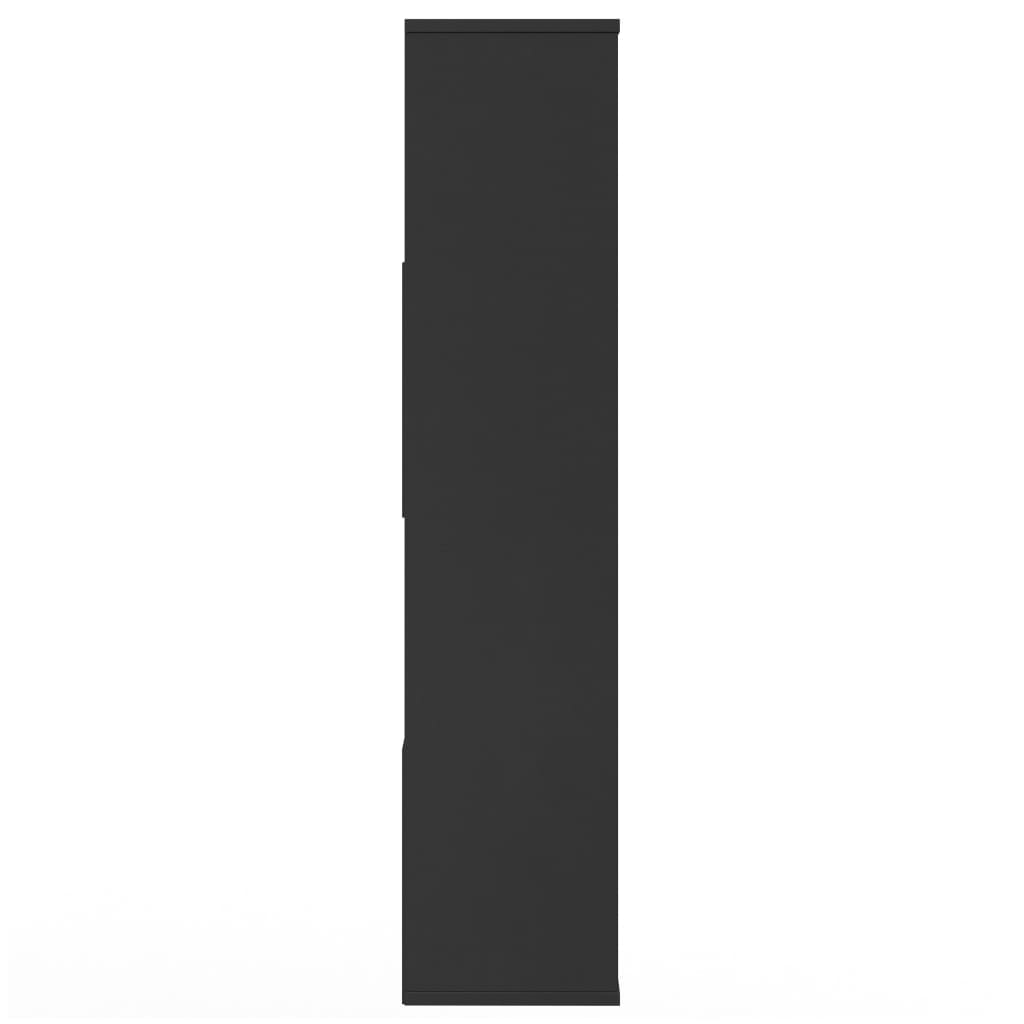 vidaXL Sobna pregrada / ormarić za knjige crna 110x24x110 cm iverica