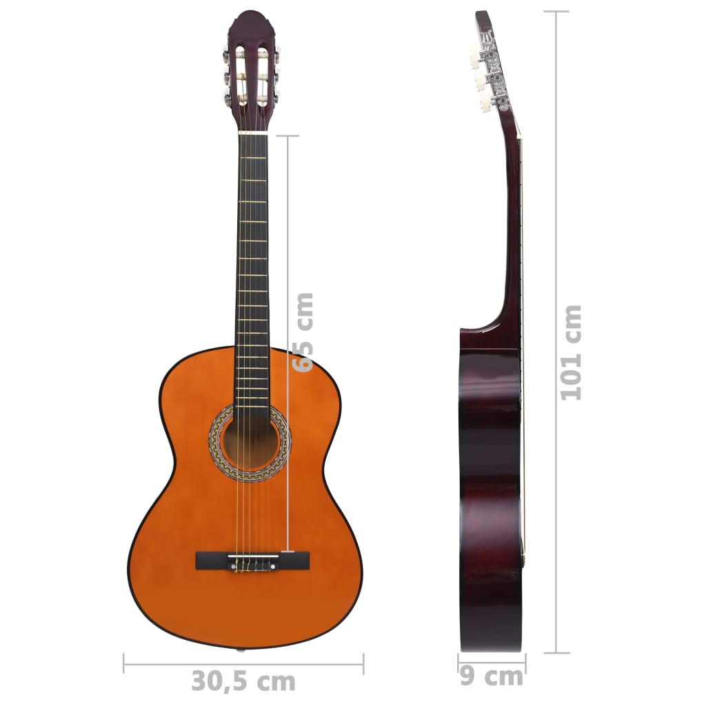 vidaXL Klasična gitara za početnike s torbom 4/4 39 "