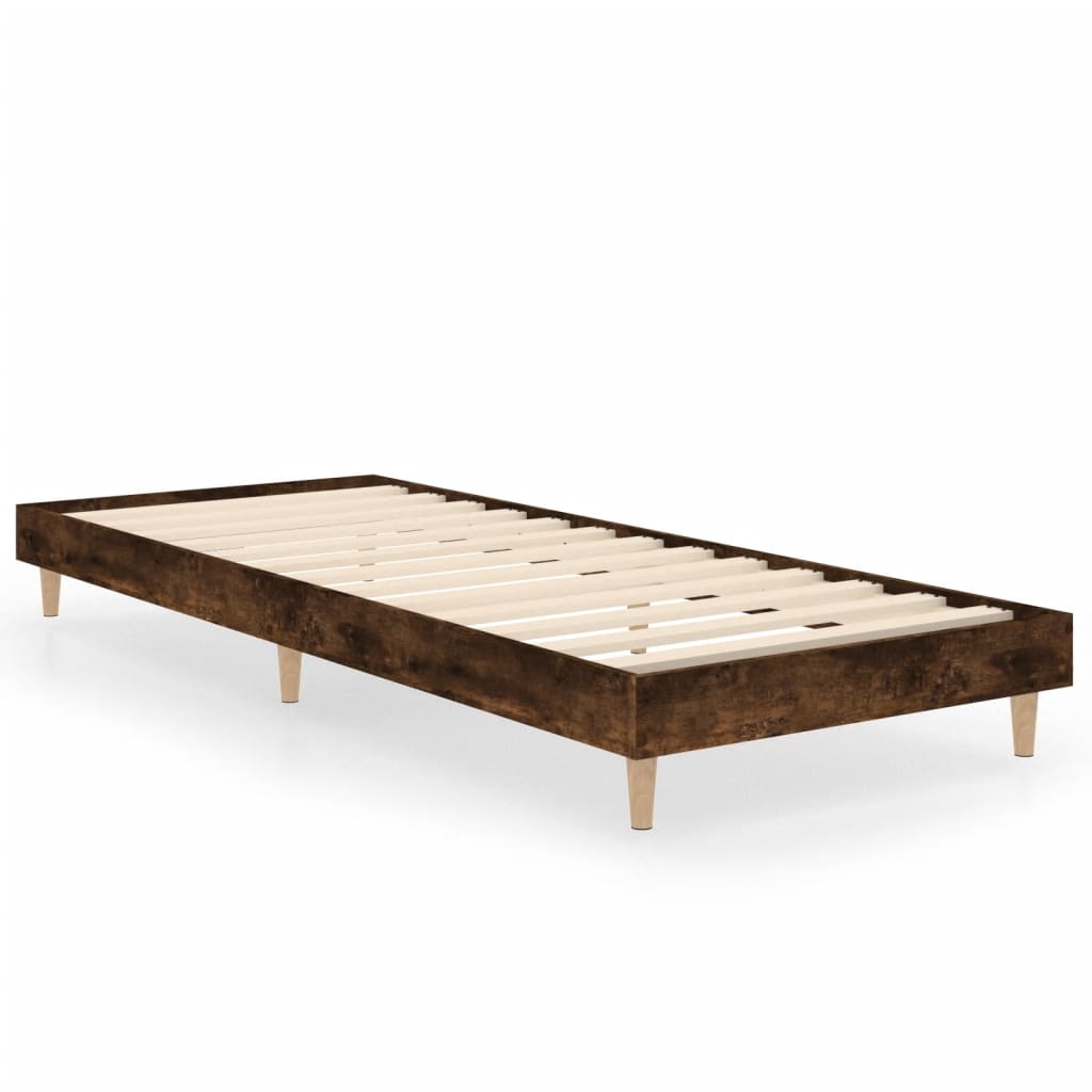 vidaXL Okvir za krevet boja hrasta 75x190 cm konstruirano drvo