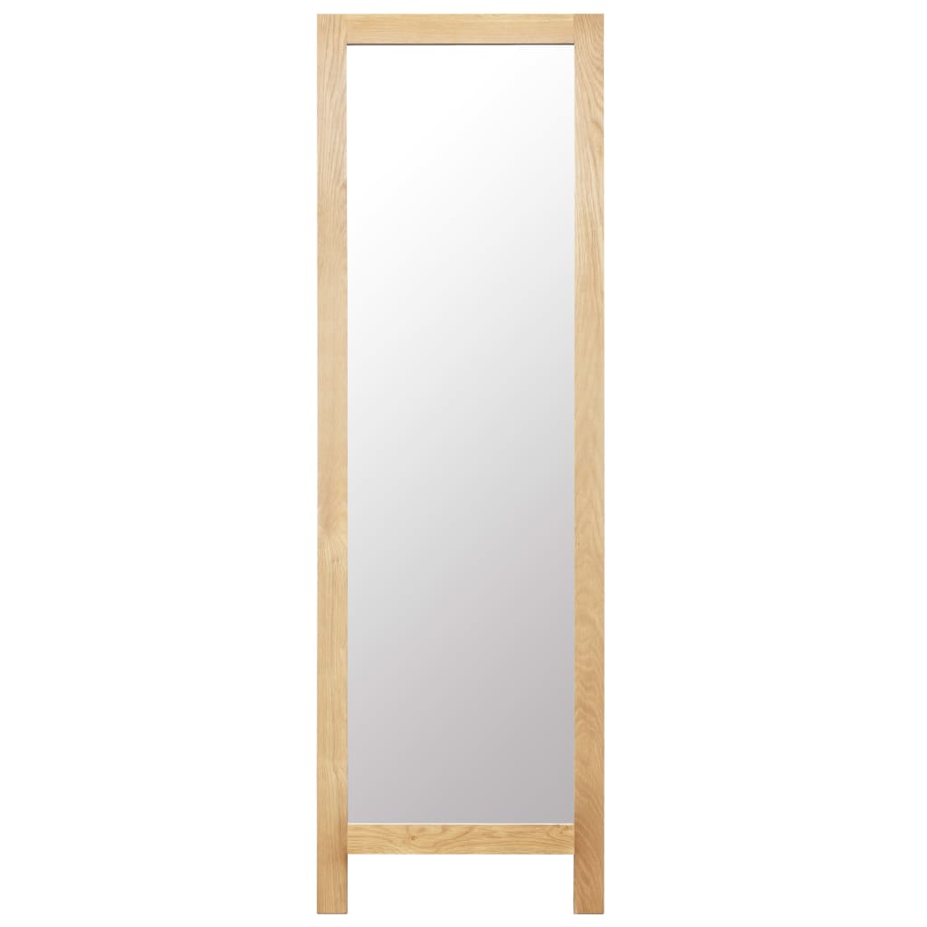 vidaXL Samostojeće ogledalo od masivne hrastovine 48 x 46,5 x 150 cm