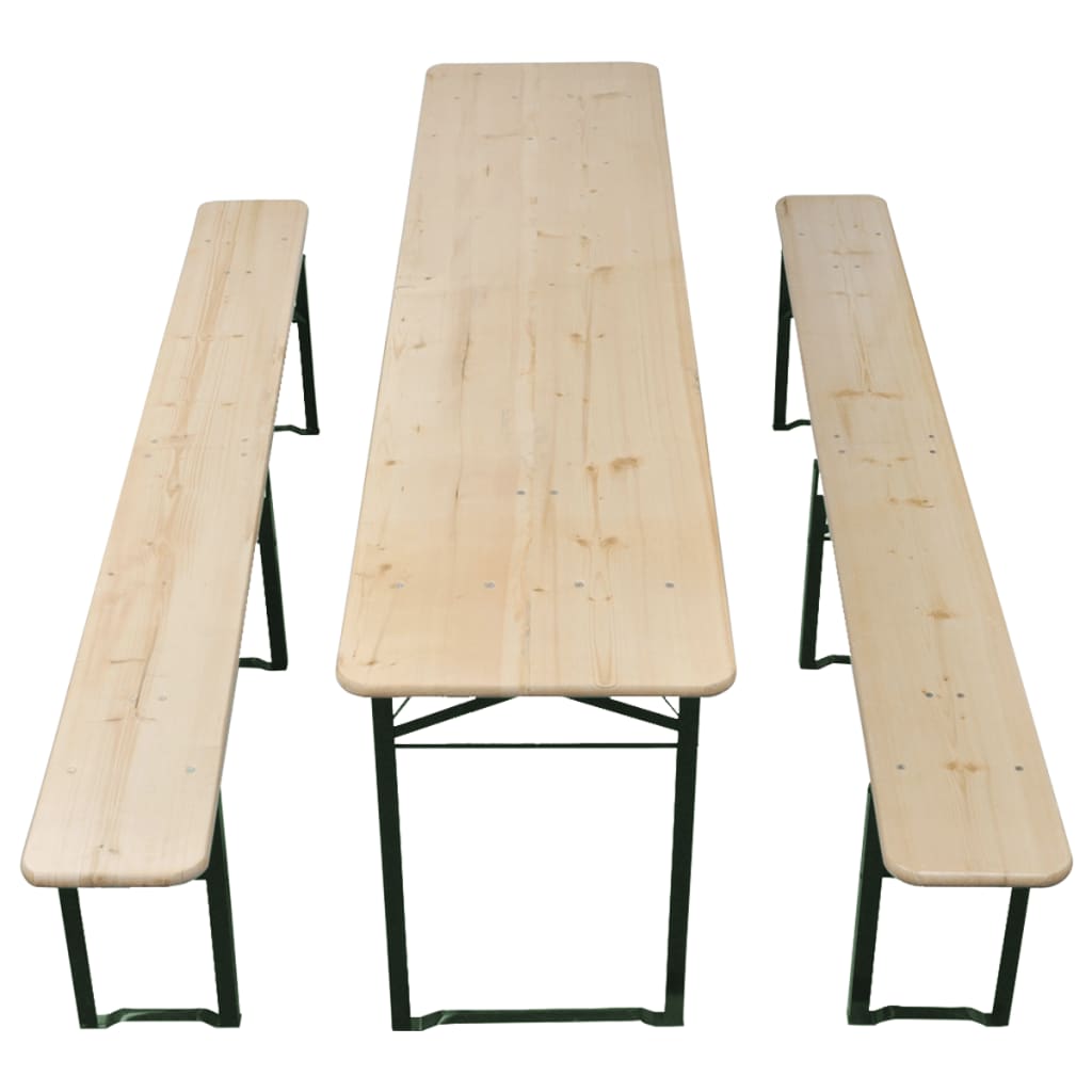 vidaXL Sklopivi pivski stol s 2 klupe 220 cm od jelovine