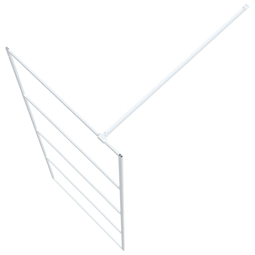 vidaXL Pregrada za tuš bijela 80 x 195 cm s prozirnim staklom ESG