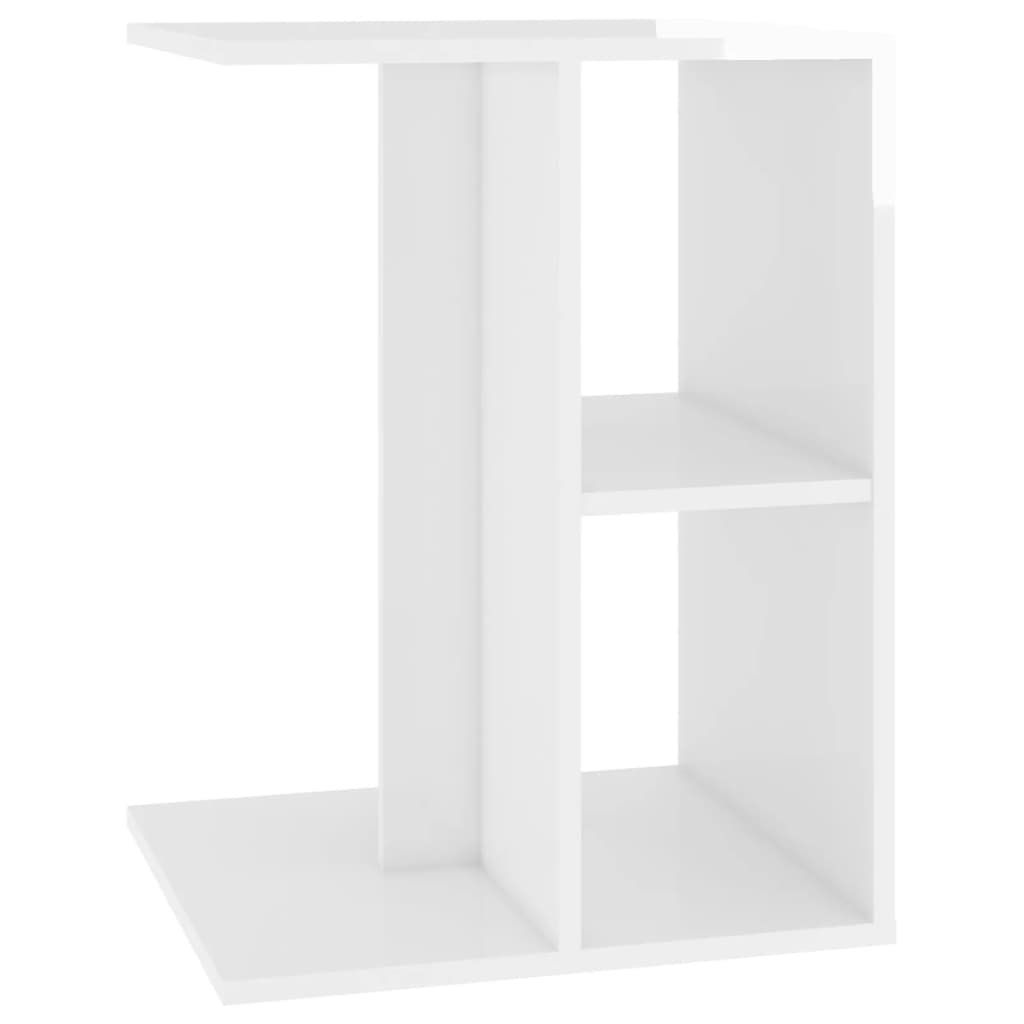 vidaXL Bočni stolić visoki sjaj bijeli 60 x 40 x 45 cm od iverice