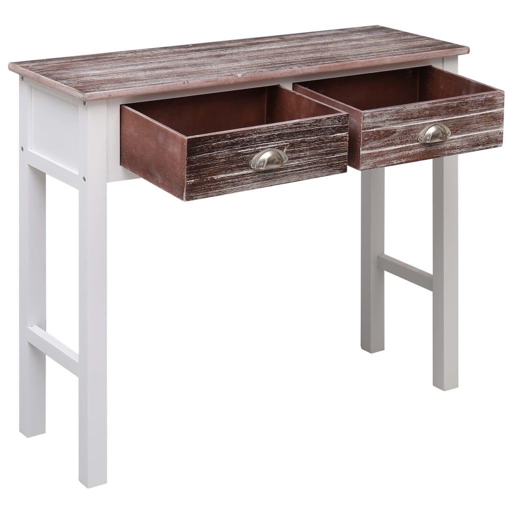 vidaXL Konzolni stol smeđi 90 x 30 x 77 cm drveni