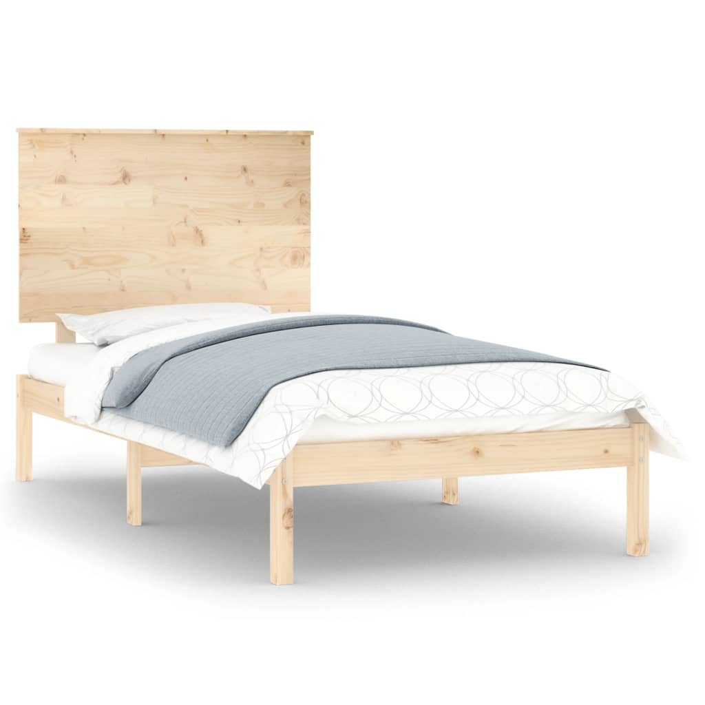 vidaXL Okvir za krevet od masivne borovine 90 x 200 cm