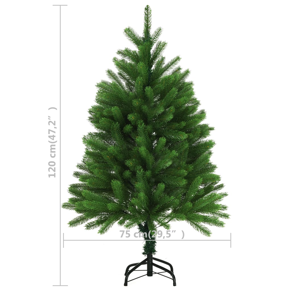 vidaXL Umjetno božićno drvce s realističnim iglicama 120 cm zeleno