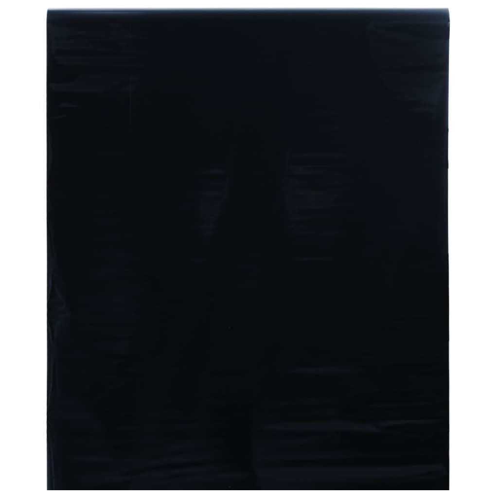 vidaXL Prozorska folija statična matirana crna 90x1000 cm PVC