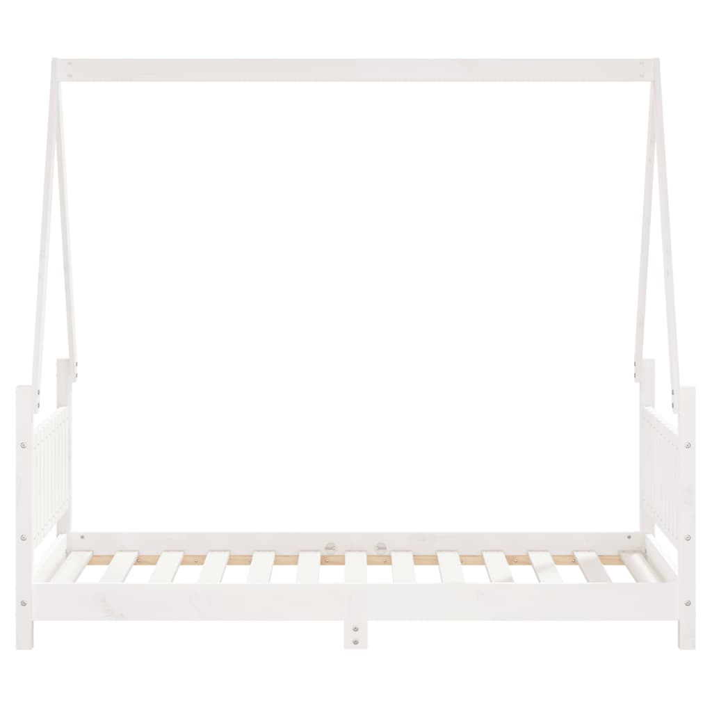vidaXL Okvir za dječji krevet bijeli 80 x 160 cm od masivne borovine