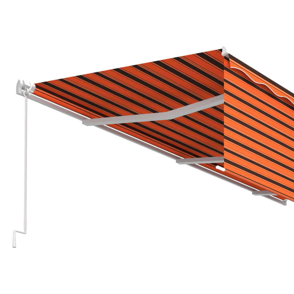 vidaXL Tenda na ručno uvlačenje s roletom 6 x 3 m narančasto-smeđa