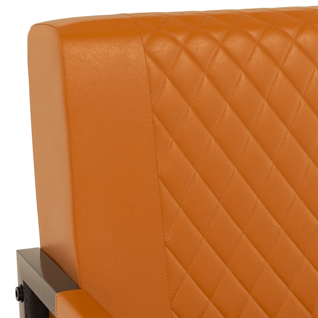 vidaXL Fotelja od umjetne kože smeđa