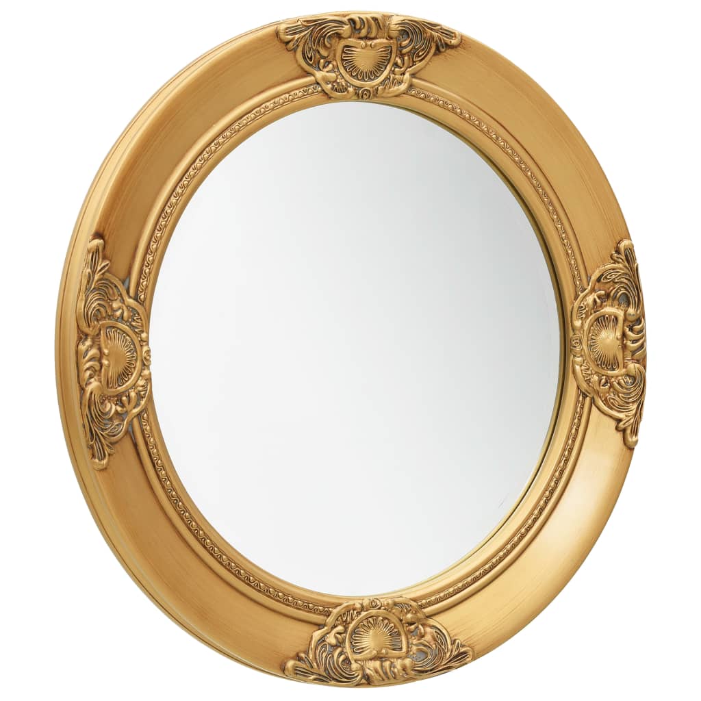 vidaXL Zidno ogledalo u baroknom stilu 50 cm zlatno