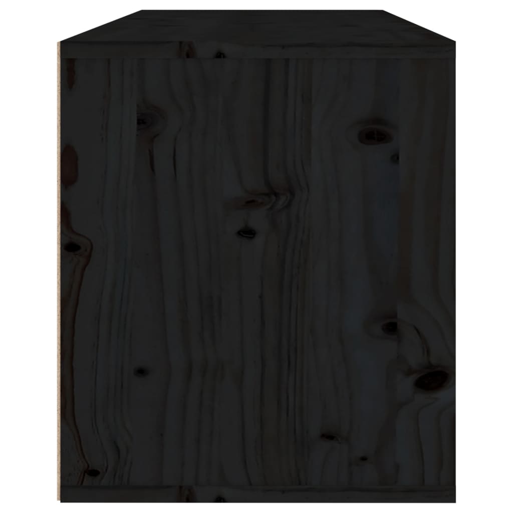 vidaXL Zidni ormarić crni 80 x 30 x 35 cm od masivne borovine