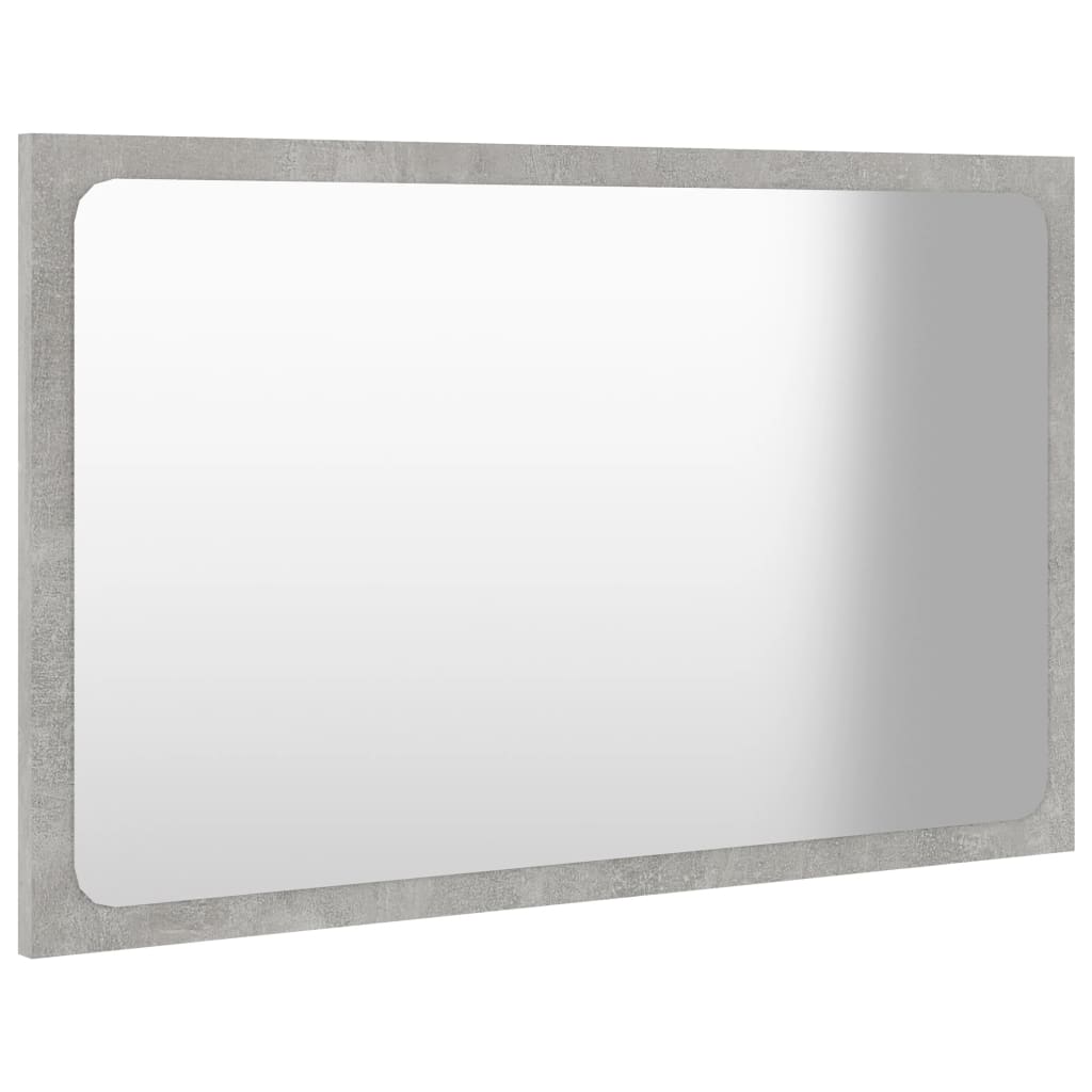 vidaXL Kupaonsko ogledalo boja betona 60x1,5x37 cm konstruirano drvo