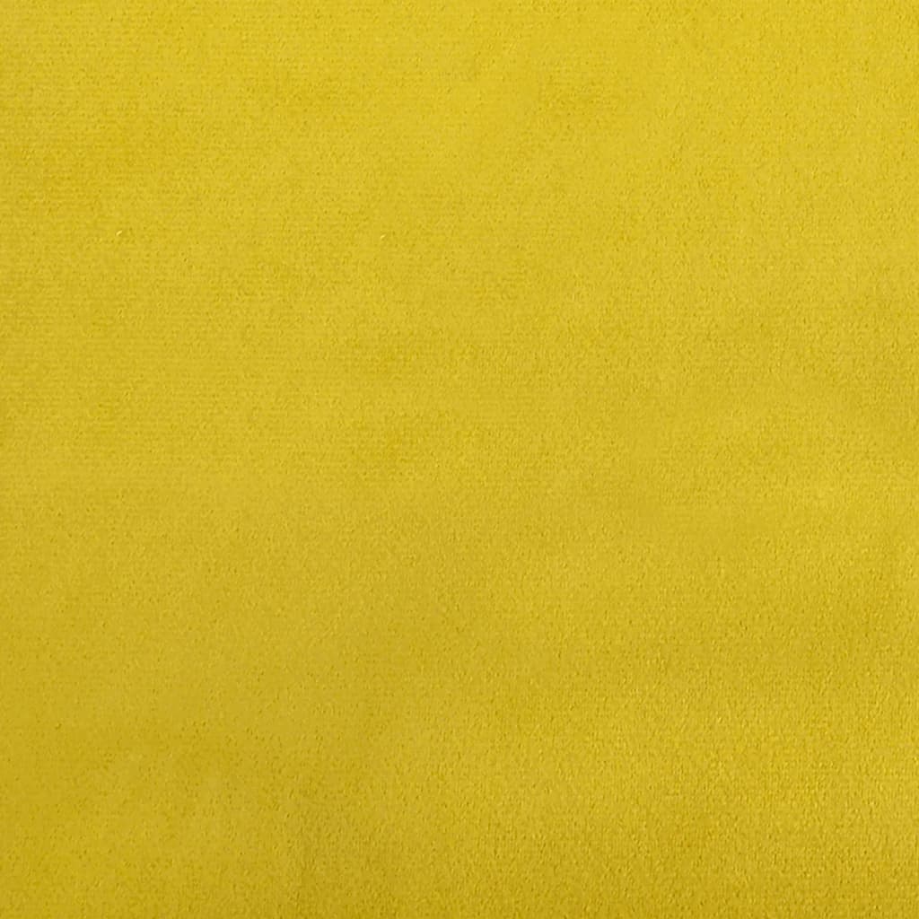 vidaXL Dvosjed na razvlačenje s tabureom žuti baršunasti