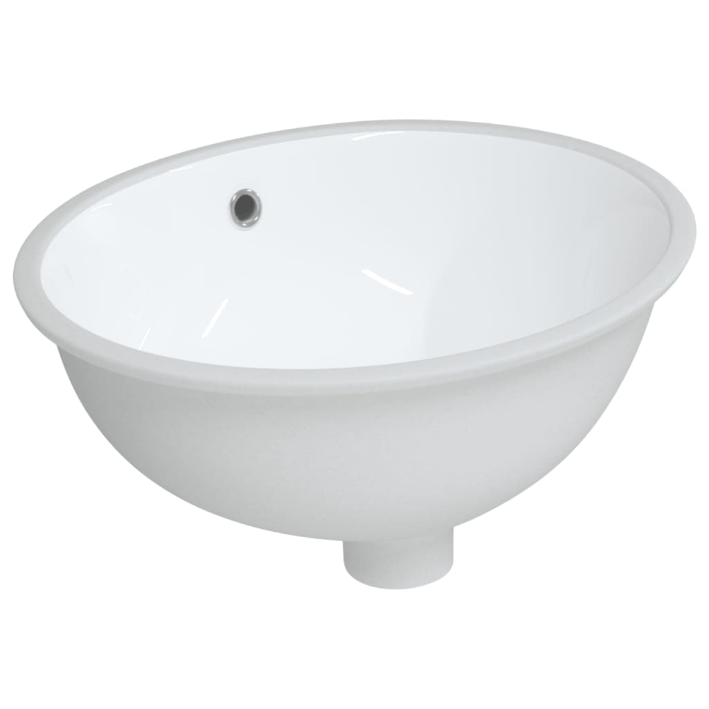 vidaXL Kupaonski umivaonik bijeli 43x35x19 cm ovalni keramički