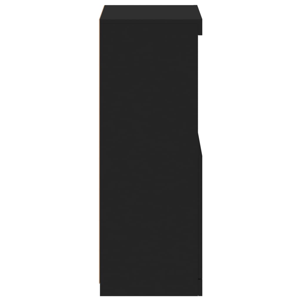 vidaXL Komoda s LED svjetlima crna 41x37x100 cm