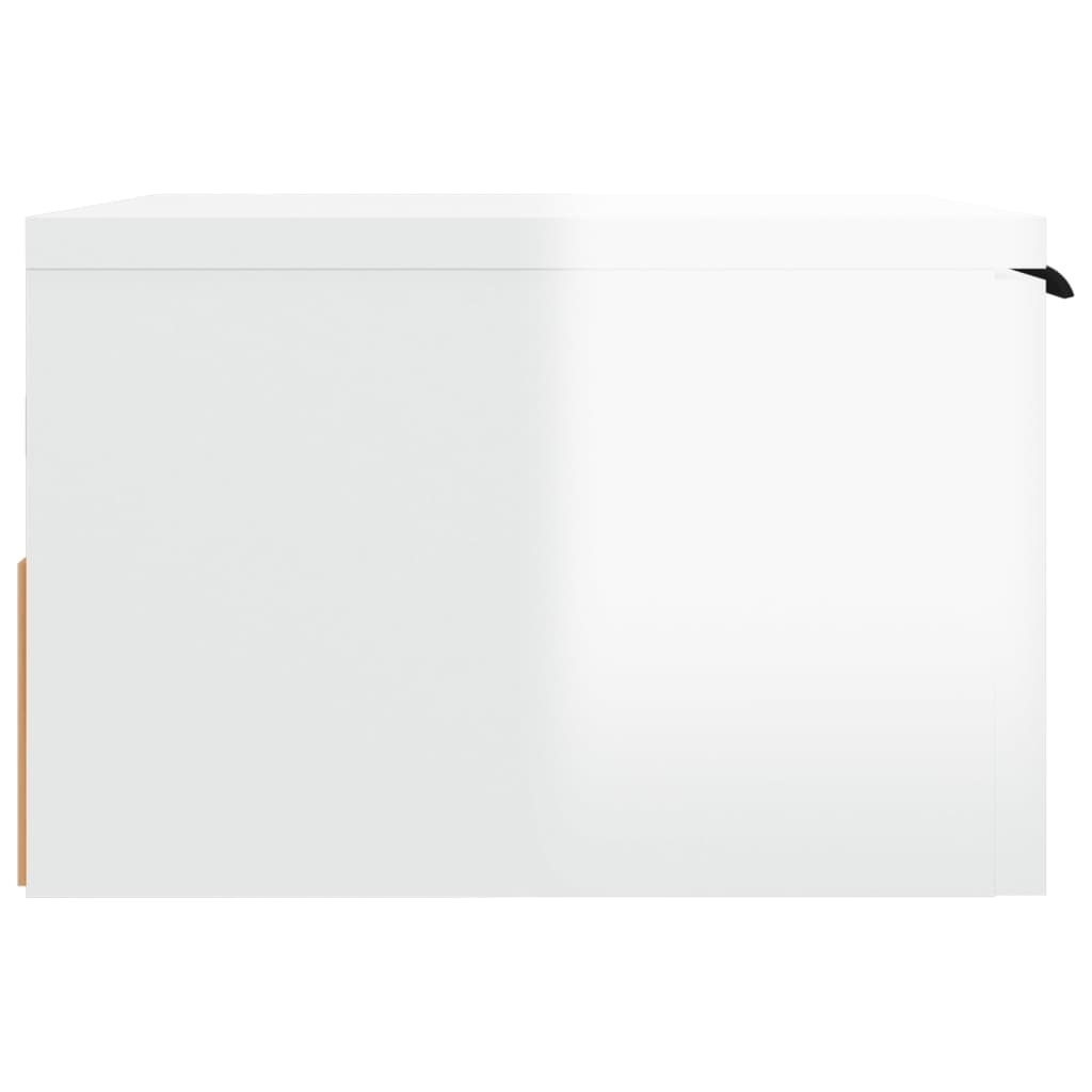 vidaXL Zidni noćni ormarić bijeli visokog sjaja 34 x 30 x 20 cm