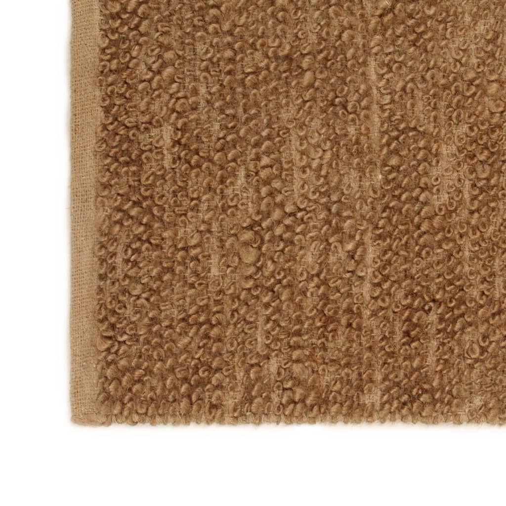 vidaXL Ručno izrađeni tepih s petljama 180x250 cm od jute i pamuka