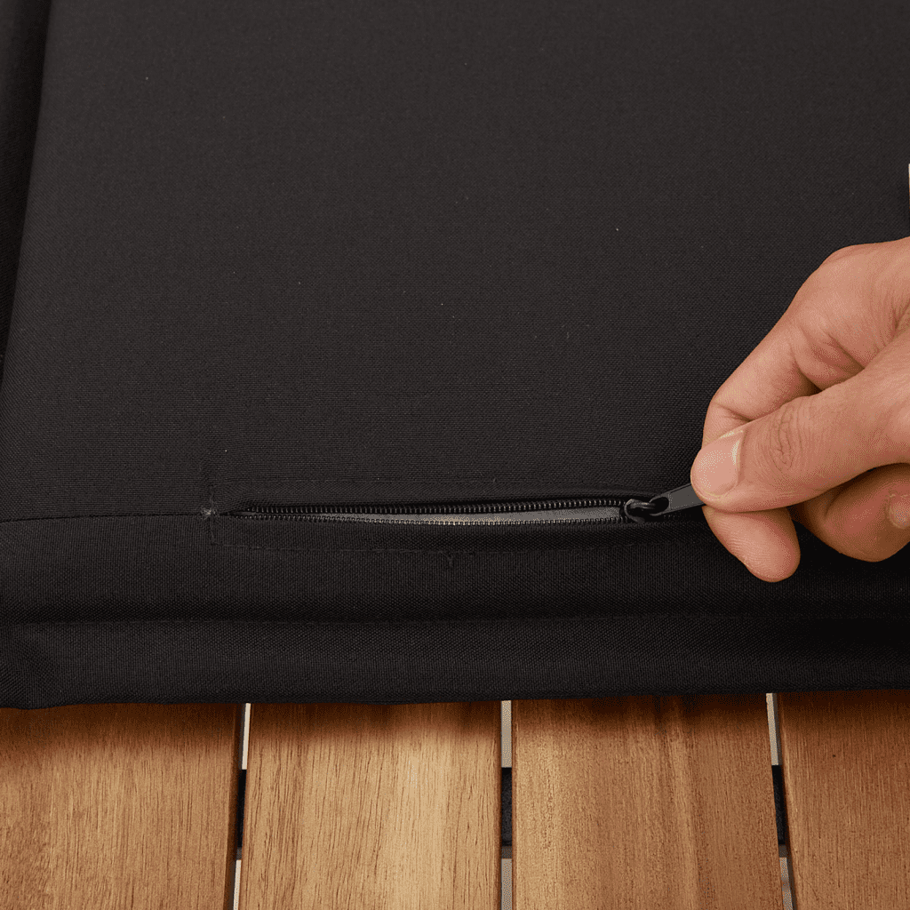 vidaXL 5-dijelna vrtna garnitura od poliratana s jastucima crna