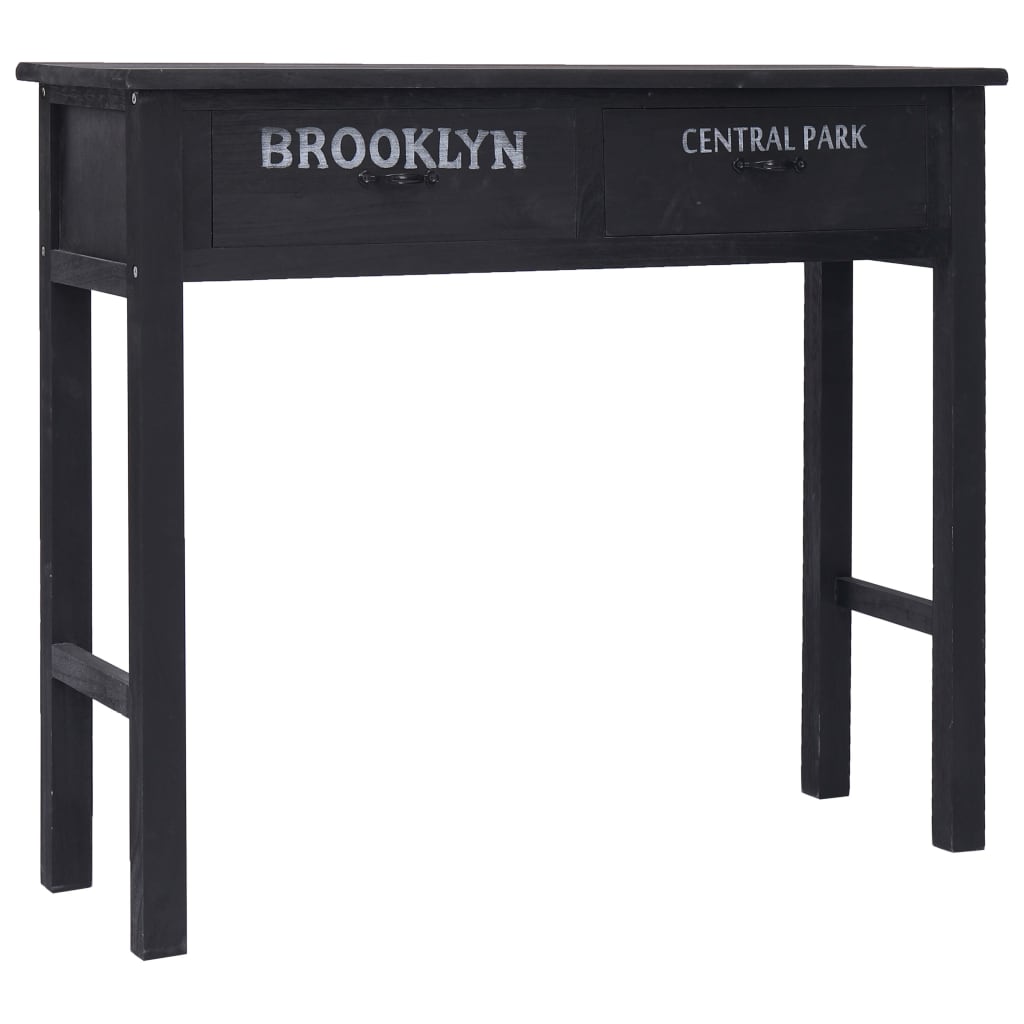 vidaXL Konzolni stol crni 90 x 30 x 77 cm drveni