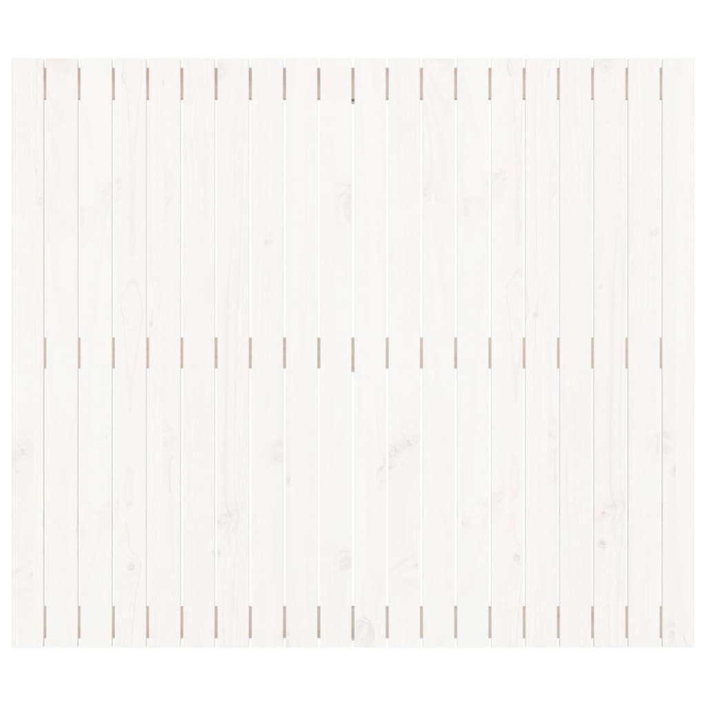 vidaXL Zidno uzglavlje bijelo 127,5x3x110 cm od masivne borovine