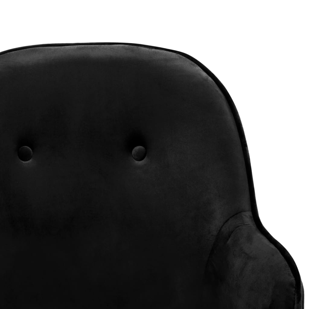 vidaXL Stolica za ljuljanje crna baršunasta
