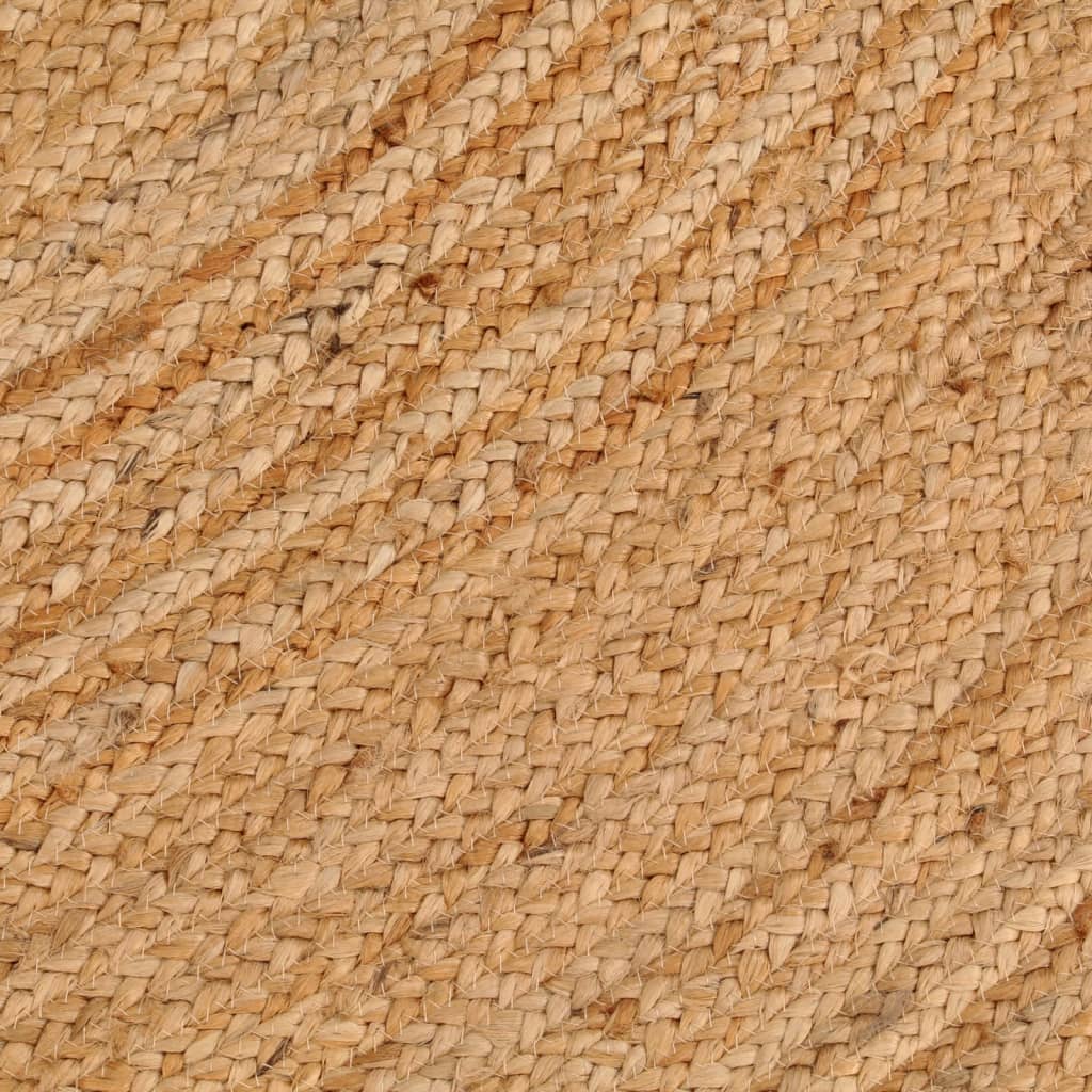vidaXL Ukrasni pleteni tepih od jute 240 cm okrugli