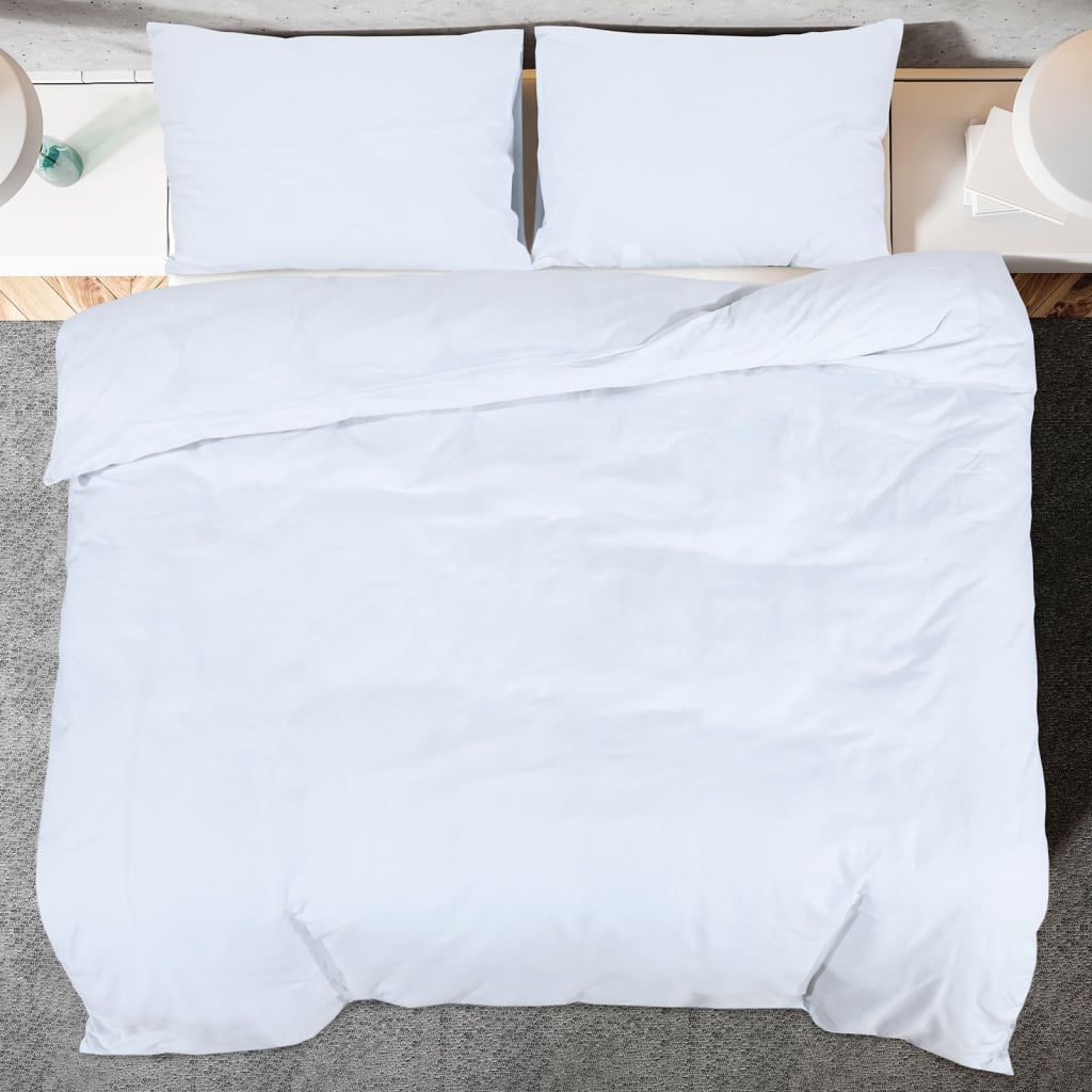 vidaXL Set posteljine za poplun bijela 140x200 cm pamučni