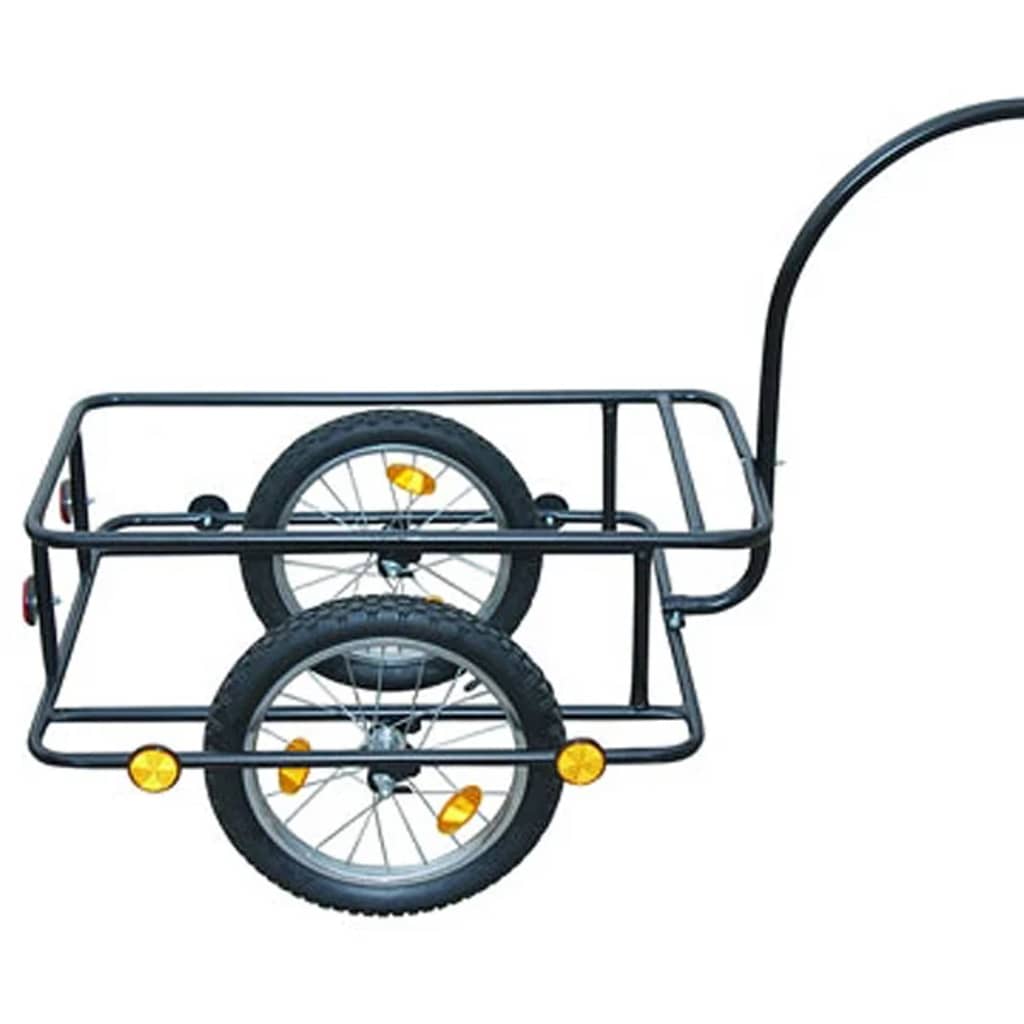 vidaXL Prikolica za Bicikl s Plastičnom Košarom 90 L
