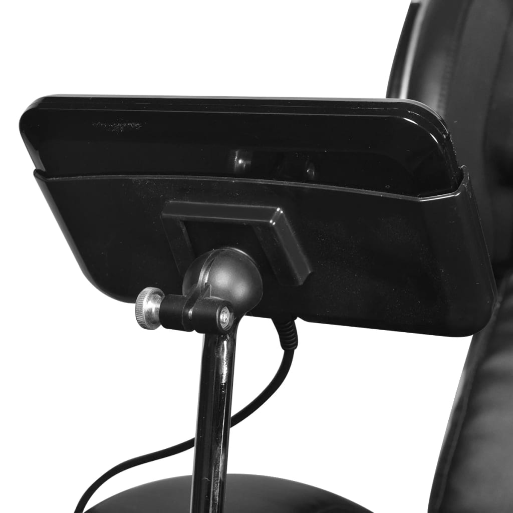 vidaXL Masažna fotelja od umjetne kože crna sa ekranom