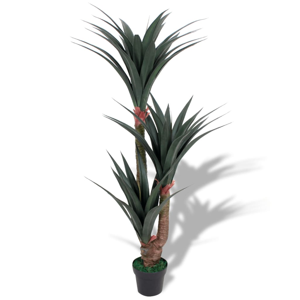 vidaXL Umjetna Yucca biljka s lončanicom 155 cm zelena